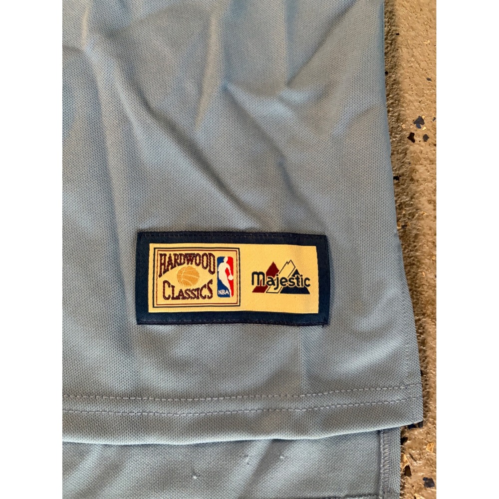 Vintage Majestic Hardwood Classics NBA Los Angeles Lakers Shooting Shirt Blue XL - Picture 5 of 5